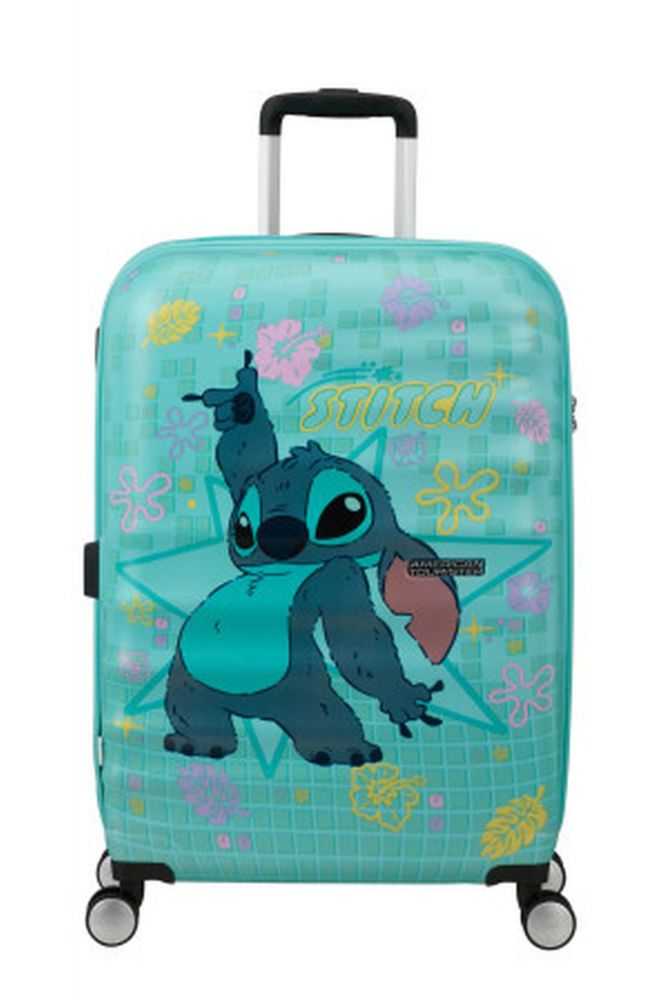 American Tourister Wavebreaker Disney Spinner 67/24 Tsa Disney Fl Stitch Flower #1