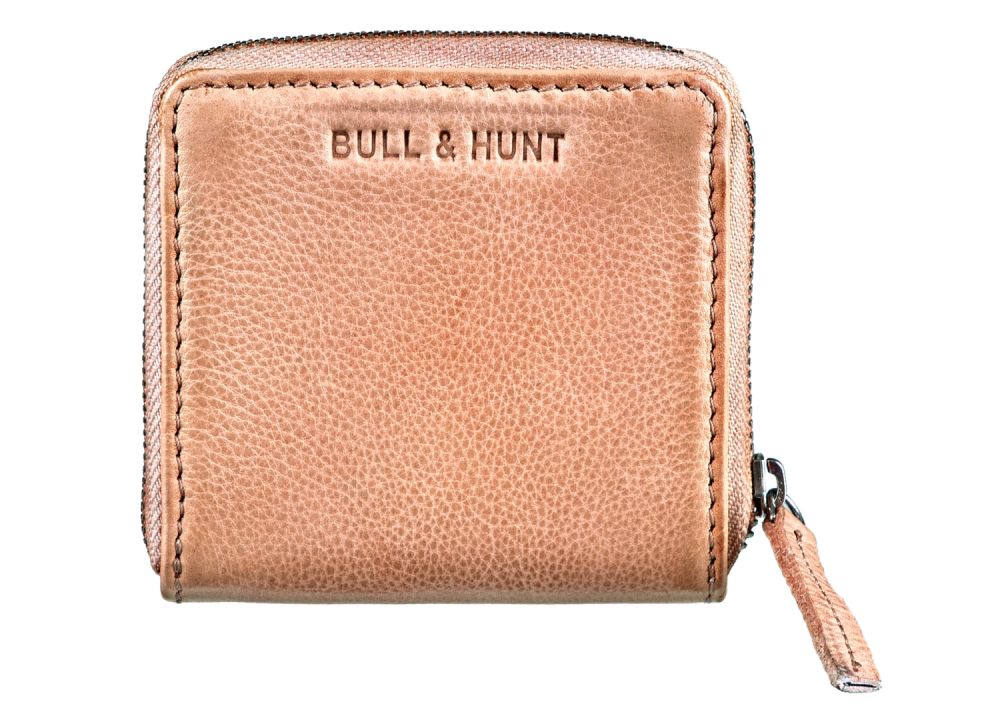 Bull Hunt Mini Zip Wallet-Powder #1