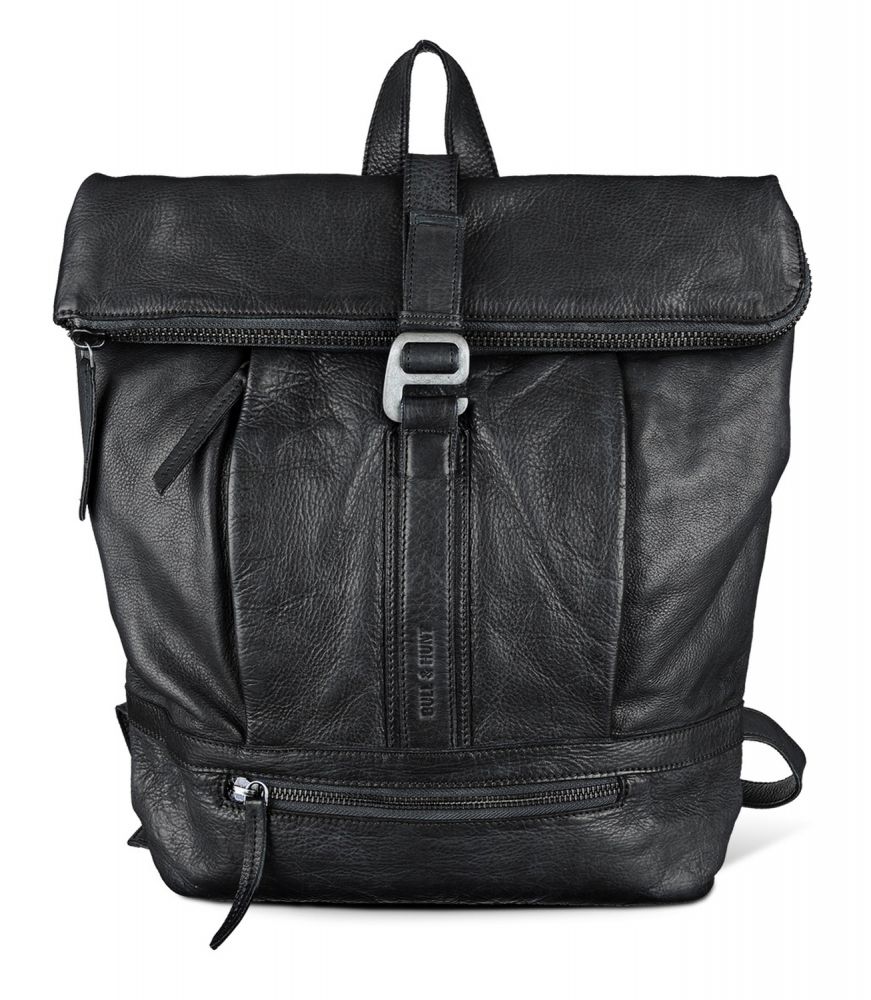 Bull Hunt Rolltop Backpack Rucksack black
                                             