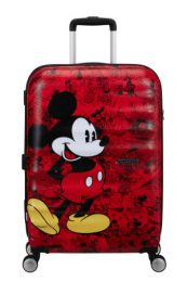 American Tourister Wavebreaker Disney Spinner 67/24 Tsa Disney Fl Mickey Comics Red