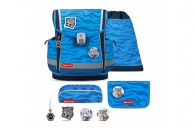 Belmil Classy Plus Schulranzen-Set 5-teilig "Animal Kingdom" mit Brustgurt, Magnetverschluss, Patch Set 3 Stück Animal Kingdom