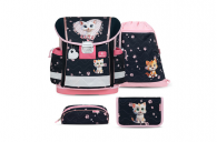 Belmil Classy ergonomisches Schulranzen-Set 4-teilig Katze