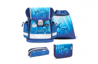 Belmil Classy Schulranzen-Set 4-teilig "Dolphins" mit Brustgurt Dolphins