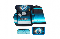 Belmil Classy Schulranzen-Set 4-teilig "Fire Football" mit Brustgurt Fire Football