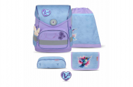 Belmil Compact Mit Patches Schulranzen-Set 5-teilig "Tropical Hummingbird" mit Brustgurt, Magnetverschluss, Patch 1 Stück Tropical Hummingbird