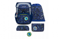 Belmil Maxi Schulranzen-Set 5-teilig "T-Rexy" mit Brustgurt, Magnetverschluss, Patch 1 Stück T-Rexy