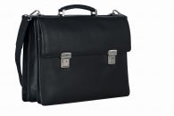 Leonard Heyden Berlin Aktenmappe 3 Fächer Schwarz