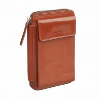 Leonard Heyden Cambridge Handy Umhängetasche Cognac