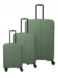 Travelite Air Stripe Trolley 4w L/M exp./S Green