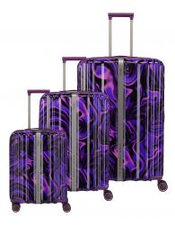 Travelite Lascana Edition 4W L/M/S Kofferset Purple Swirl