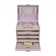 Windrose Merino Moda Schmuckkoffer Beige