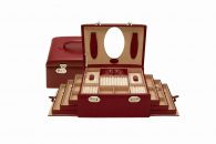 Windrose Schmuckkoffer Merino Rot