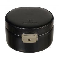 Windrose Schmuckdose Rund Merino Schwarz