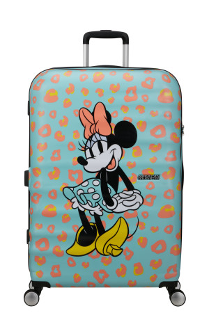 American Tourister Wavebreaker Disney Spinner 77/28 Tsa Disney Fl Minnie Pastel Dots 