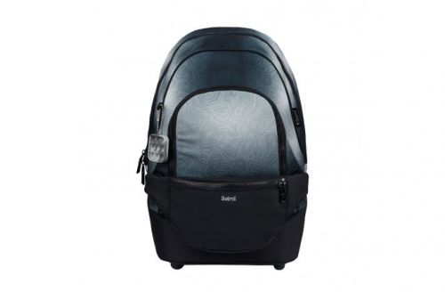 Belmil 2in1 School Backpack with Fanny pack Premium Schulrucksack Black Grey 