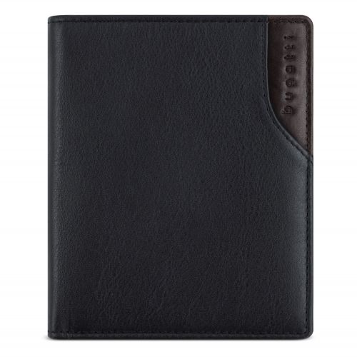 Bugatti Corso Deluxe Hochformatbörse Mit Überschlag schwarz 