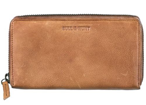 Bull Hunt Large Zip Wallet-Light Tan 