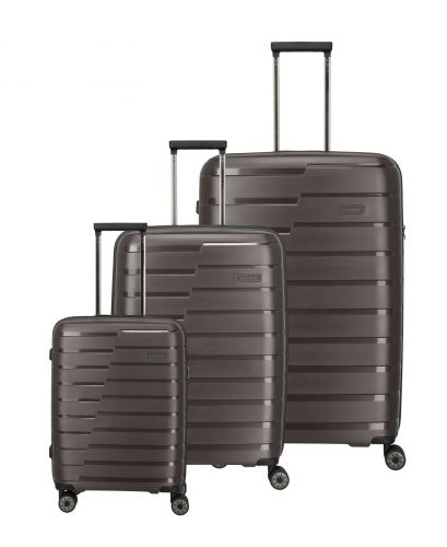 Travelite Air Base Kofferset 3-tlg. 4w L/M erw./S coffee 