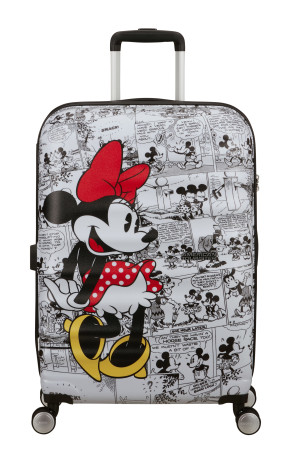 American Tourister Wavebreaker Disney Spinner 67/24 Tsa Disney Fl Minnie Comics White #1