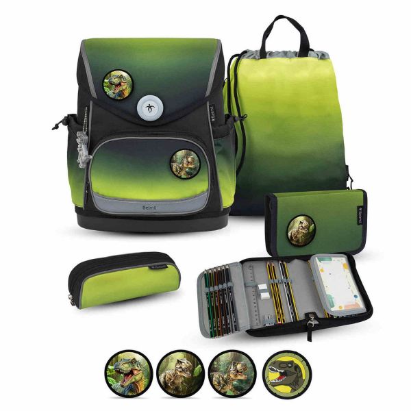 Belmil Comfy Plus Schulranzenset Black Green #1