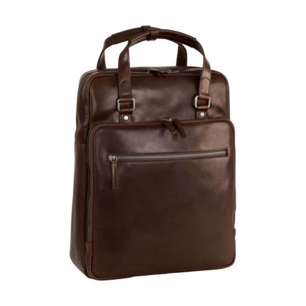 Leonard Heyden Roma Kurzgrifftasche/Rucksack Braun #1