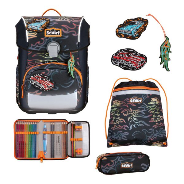 Scout Neo Set Safety Light Schulranzenset Flames #1