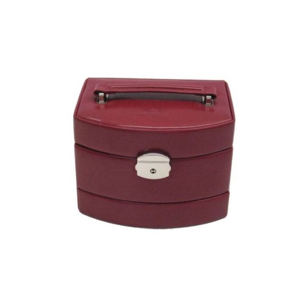 Windrose Automatik-Schmuckkoffer Merino Rot
                                                    