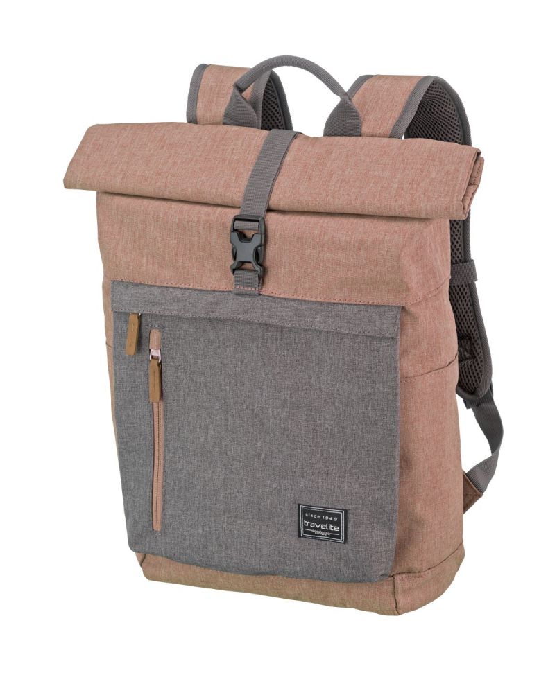 Travelite Basics Rollup Rucksack Rosa/Grau #2