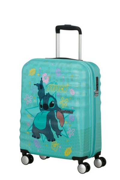 American Tourister Wavebreaker Disney Spinner 55/20 Tsa Disney Fl Stitch Flower #2