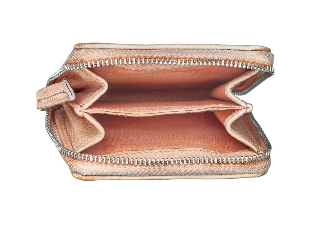 Bull Hunt Mini Zip Wallet-Powder #3