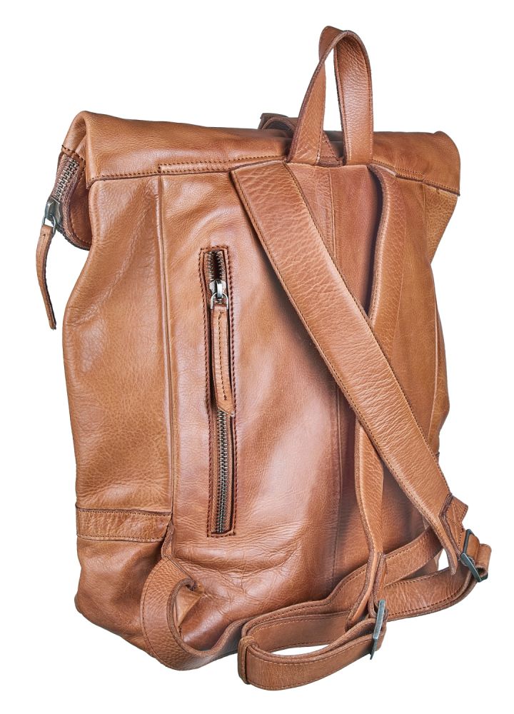 Bull Hunt Rolltop Backpack Rucksack tan #3