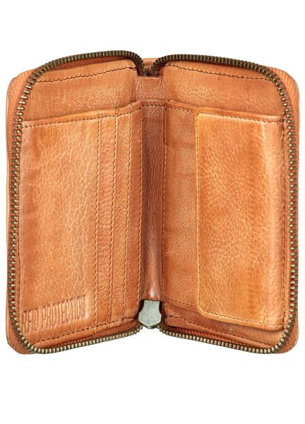 Bull Hunt Midi Zip Wallet-Tan #3