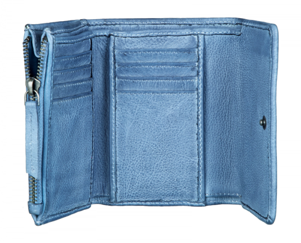 Bull Hunt Midi Flap Wallet-Skyblue #3