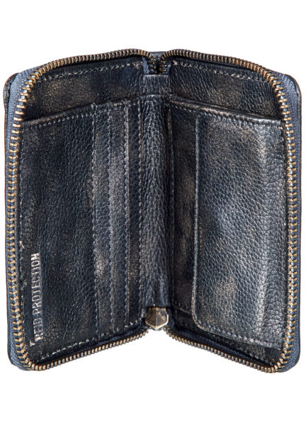 Bull Hunt Midi Zip Wallet-Black #3
