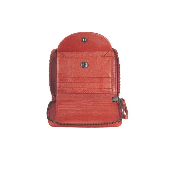 Bull Hunt Midi Zip Wallet-Coral #3