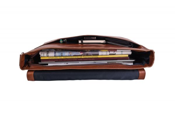 Leonard Heyden Cambridge Umhängetasche L Cognac #3