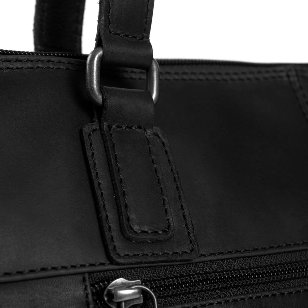 The Chesterfield Brand Flint Schultertasche Shoulderbag Large  27 Black #4