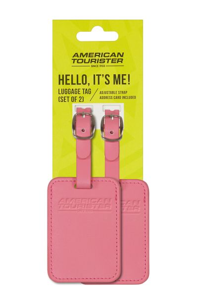 American Tourister Zubehör Luggage Tag X2 Pink Glitch #4