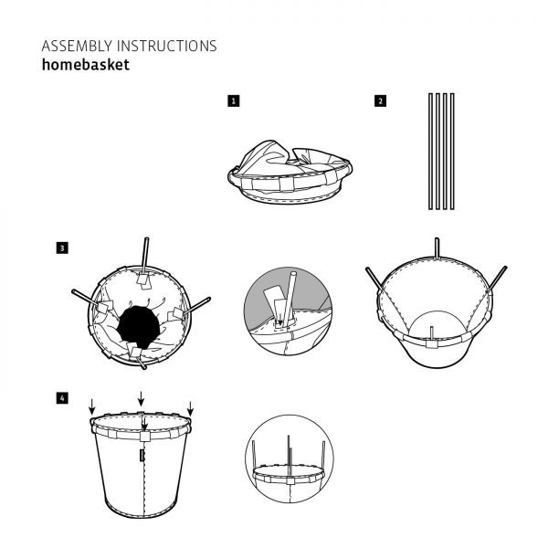Reisenthel Homebasket L Frame Rhombus Black frame rhombus black #4