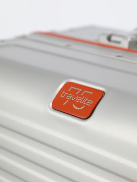 Travelite Next 4w Trolley S Silber-Orange #4