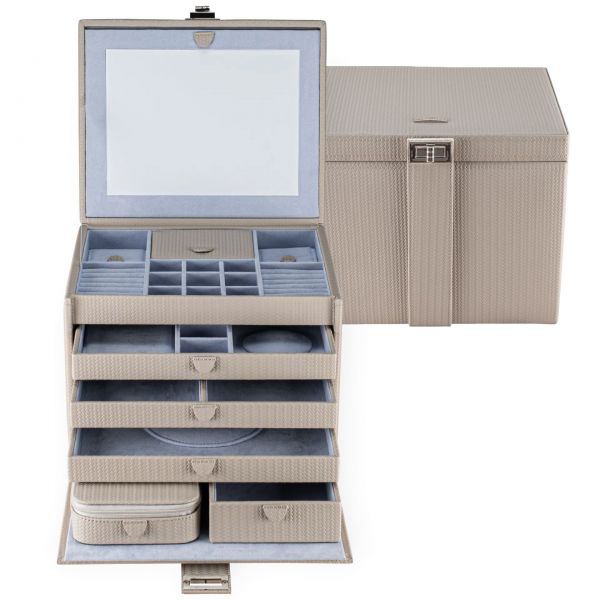 Windrose Corbello Schmuckkoffer XL Taupe #4