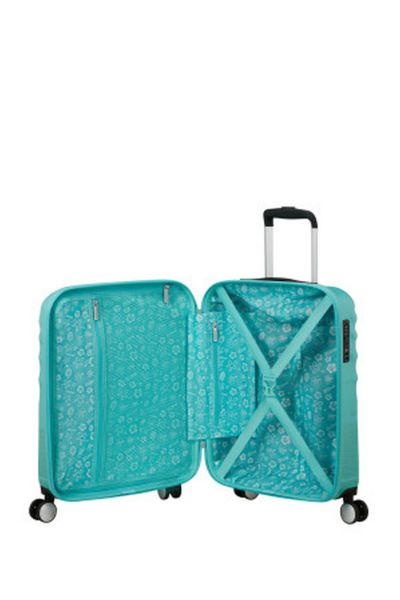 American Tourister Wavebreaker Disney Spinner 55/20 Tsa Disney Fl Stitch Flower #5