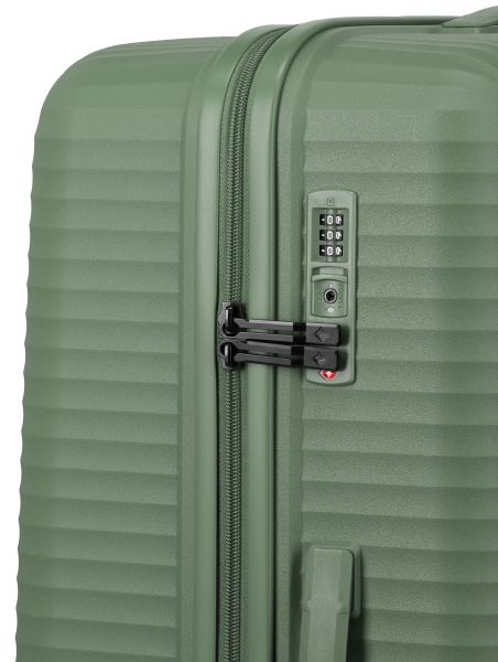 Travelite Air Stripe Trolley 4w L/M exp./S Green #5