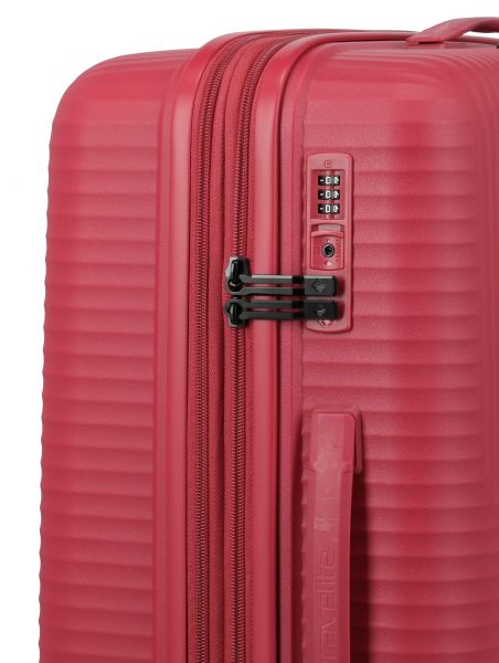 Travelite Air Stripe Trolley 4w M exp Red #5