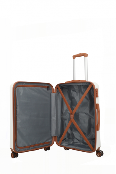 Travelite Bali Trolley M 67 Weiss/Cognac #6