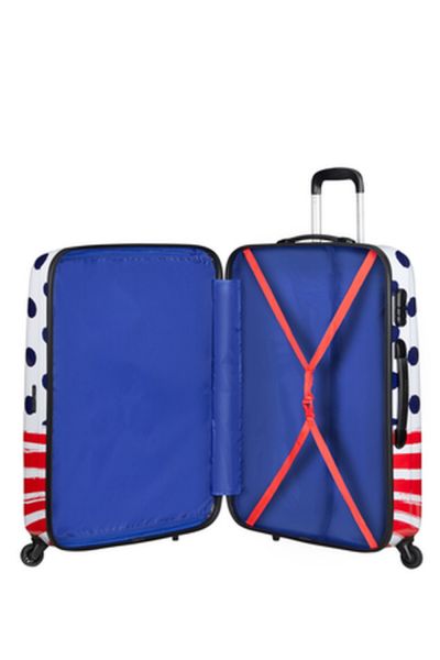 American Tourister Disney Legends Spinner 75 Alfatwist Mickey Blue Dots #7