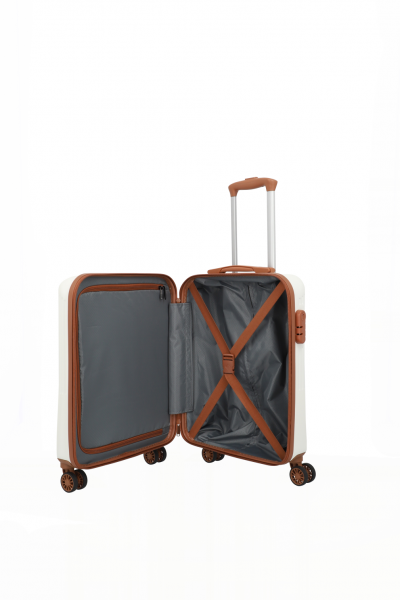 Travelite Bali Trolley S 55 Weiss/Cognac #7