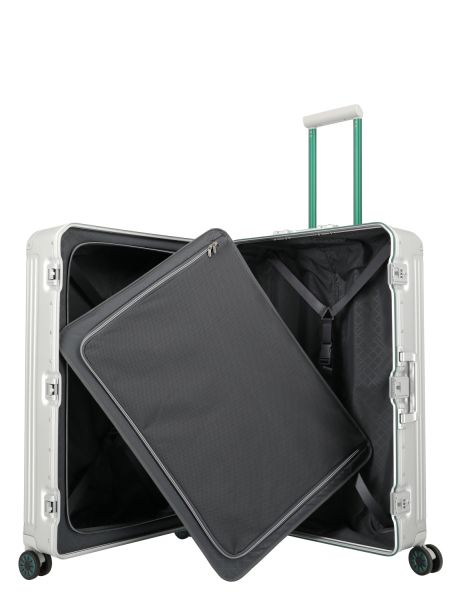 Travelite Next 4w Trolley L Silber-Grün #7